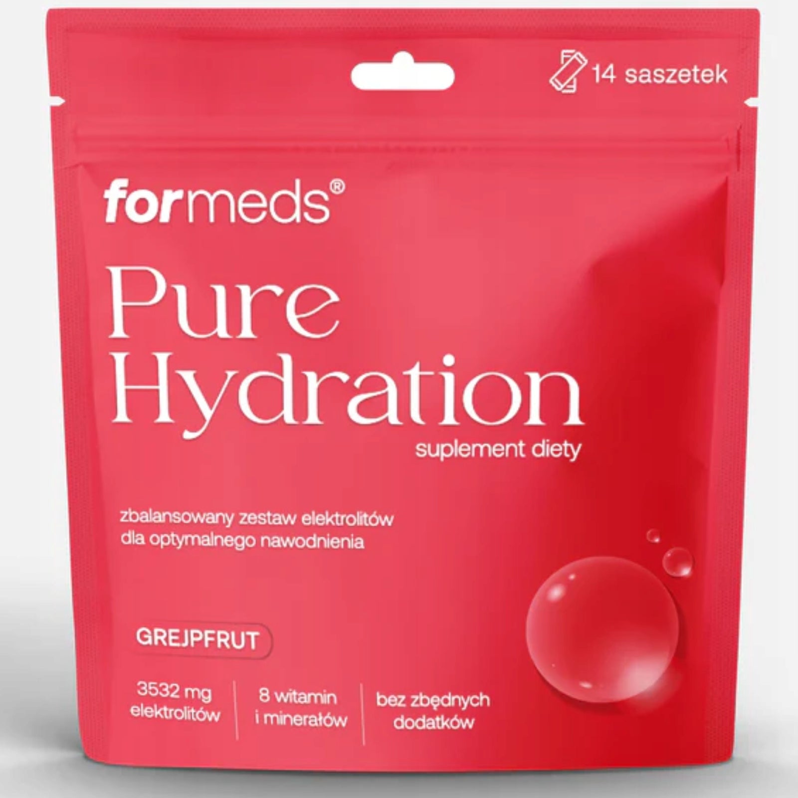 Formeds Pure Hydration Grapefruit electrolytes powder 14 pcs