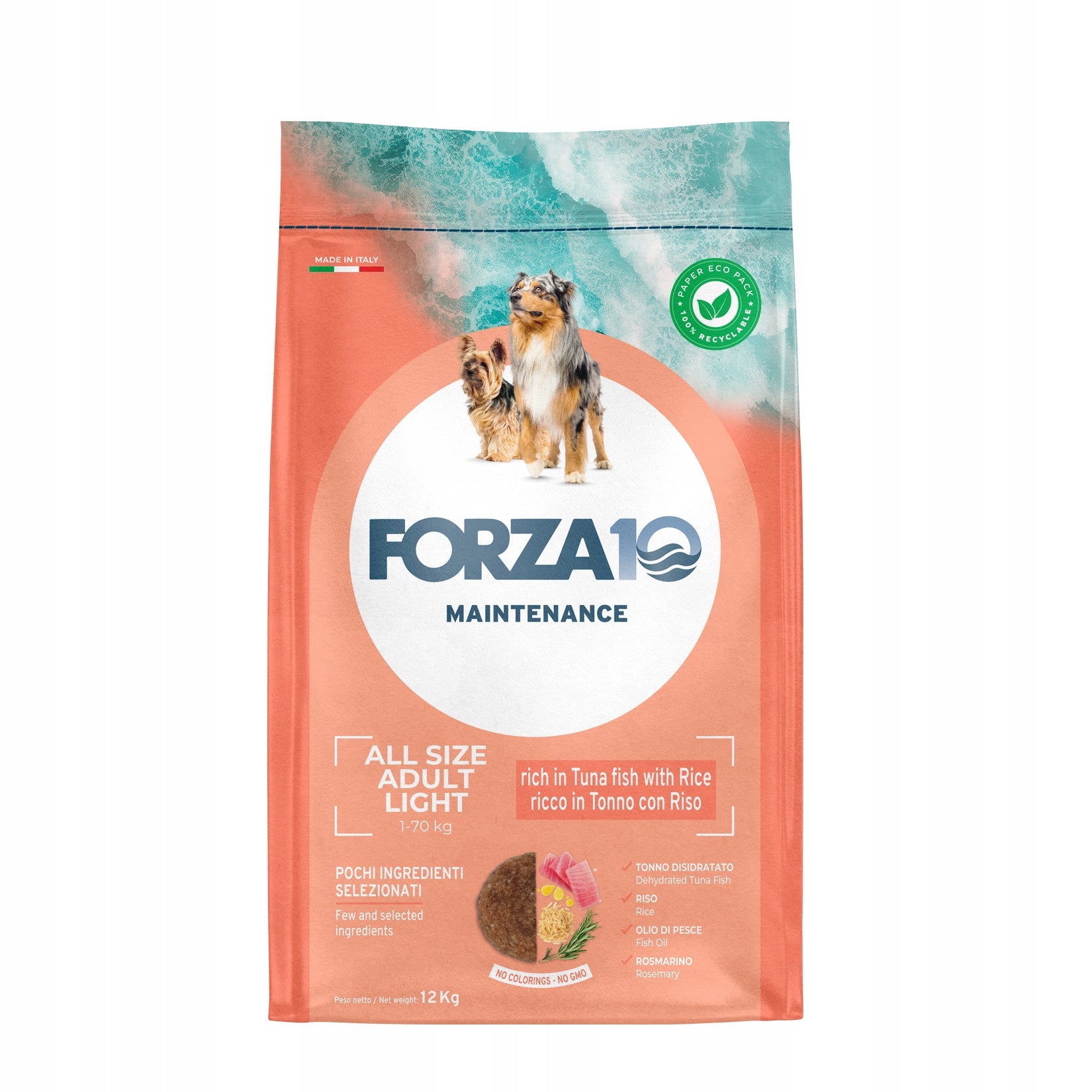 Forza10 LIGHT Maint. tuna-rich with rice dog Monoprotein 12kg