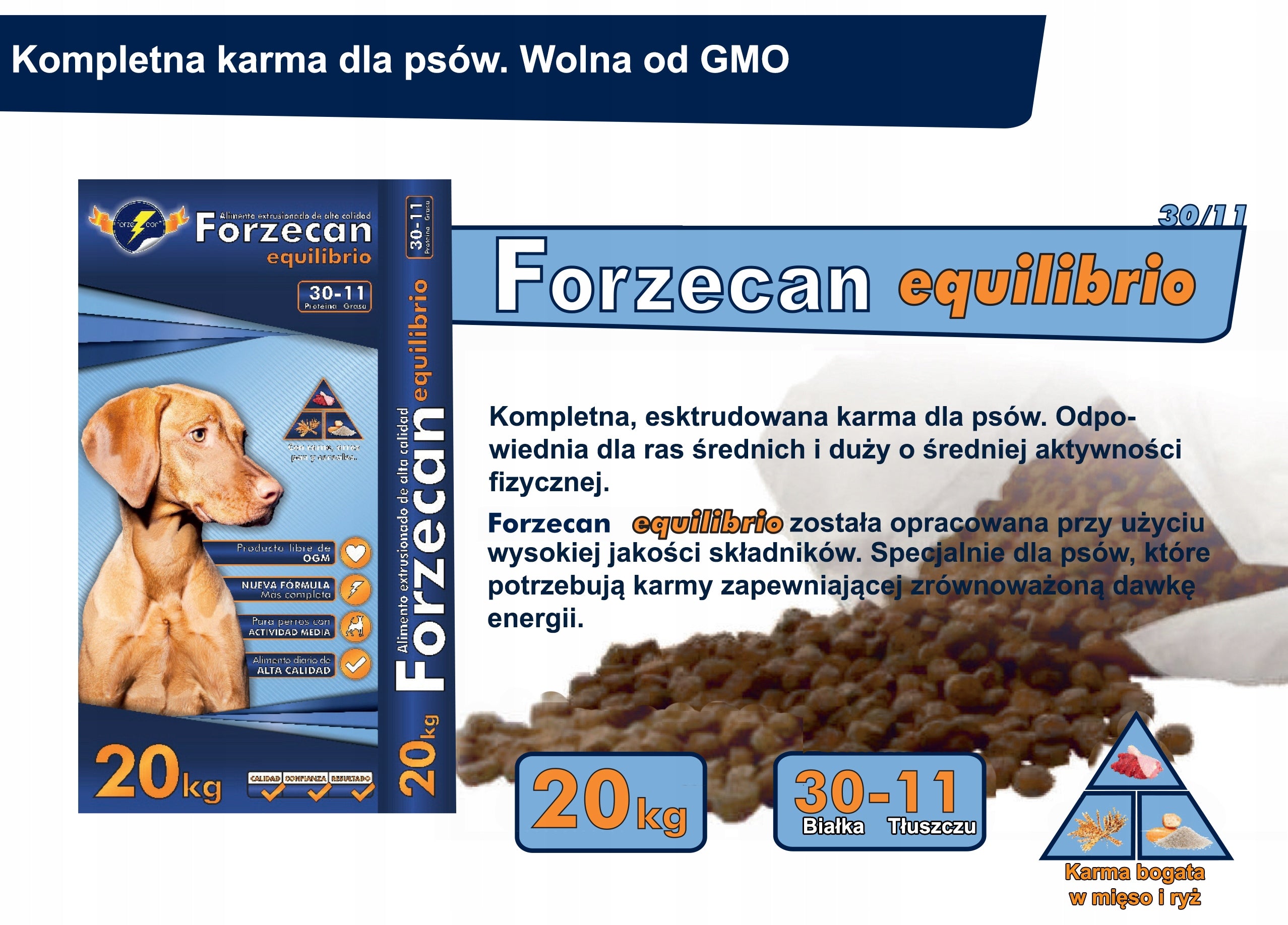 Forzecan Equilibrio 45% non-GMO MEAT 20kg Brand Forzecan