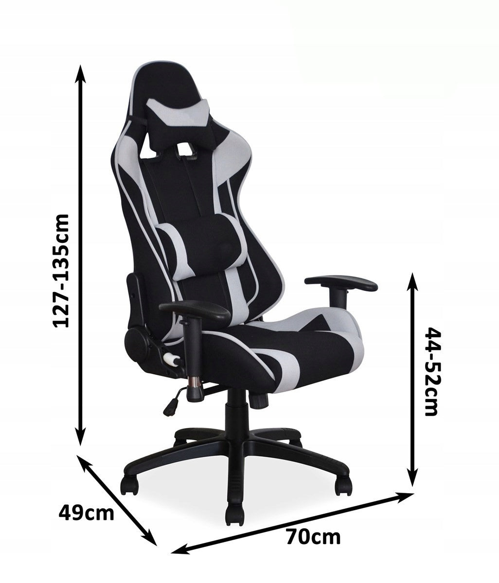 Žaidimų kėdė Signal Meble Viper, juoda/pilka