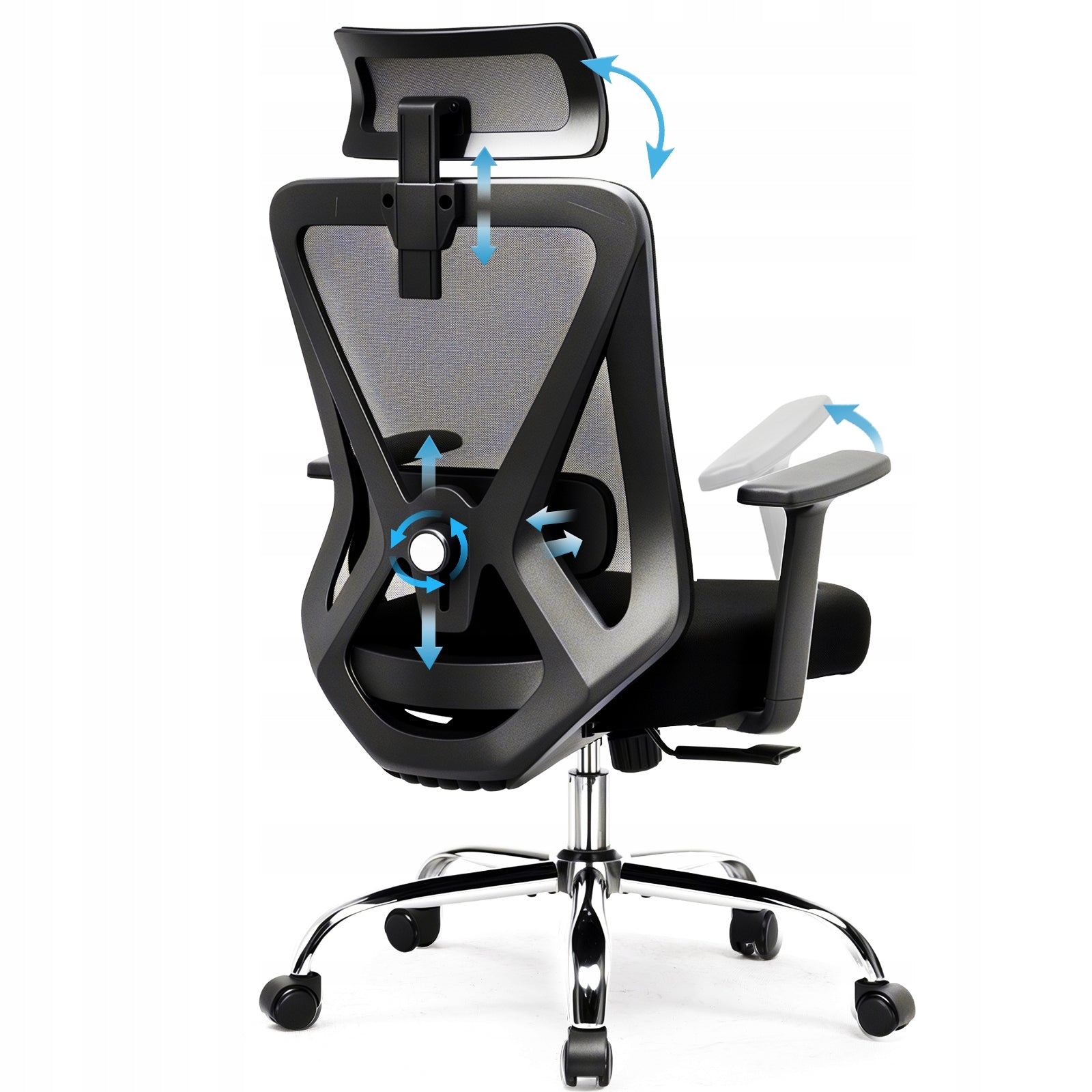 Fotel biurowy ergonomiczny COMHOMA z 3D zagłówkiem EAN (GTIN) 4255764508293