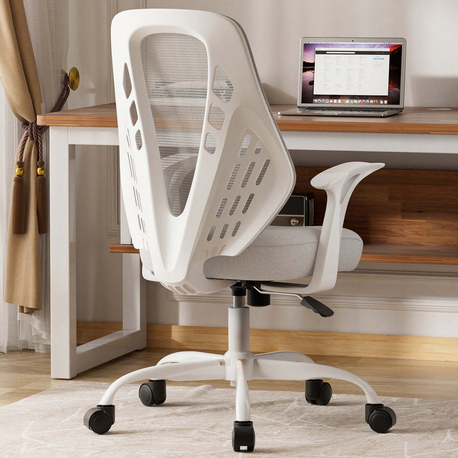 Fotel biurowy ergonomiczny z podłokietnikami 3D i funkcją bujania, Szary EAN (GTIN) 6978281581737