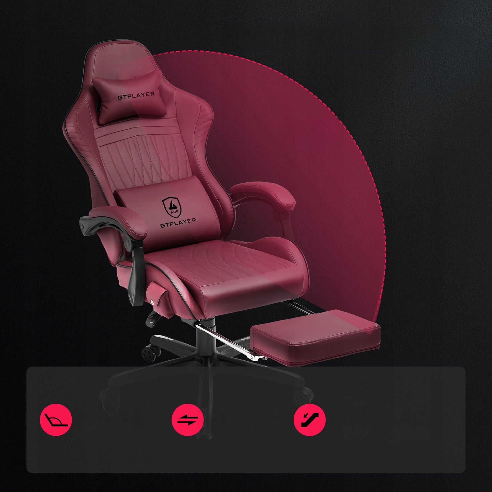 Fotel gamingowy z głośnikami HIFI – ergonomiczny do gier i biura, regulacja Packaging status original