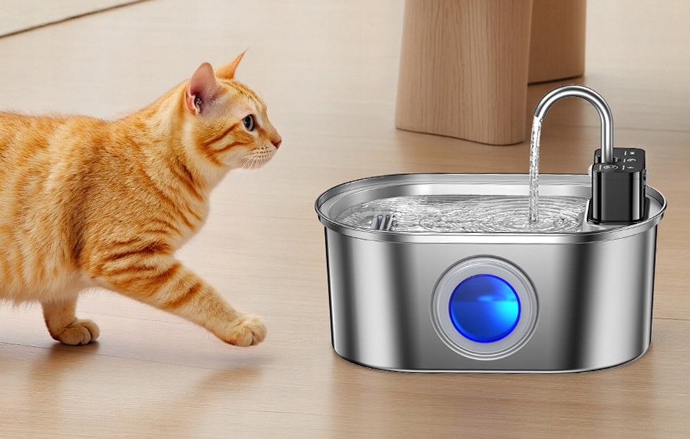 Fountain Rojeco Stainless Steel Cat Dog Drinker 3.2l Wireless Packaging status original