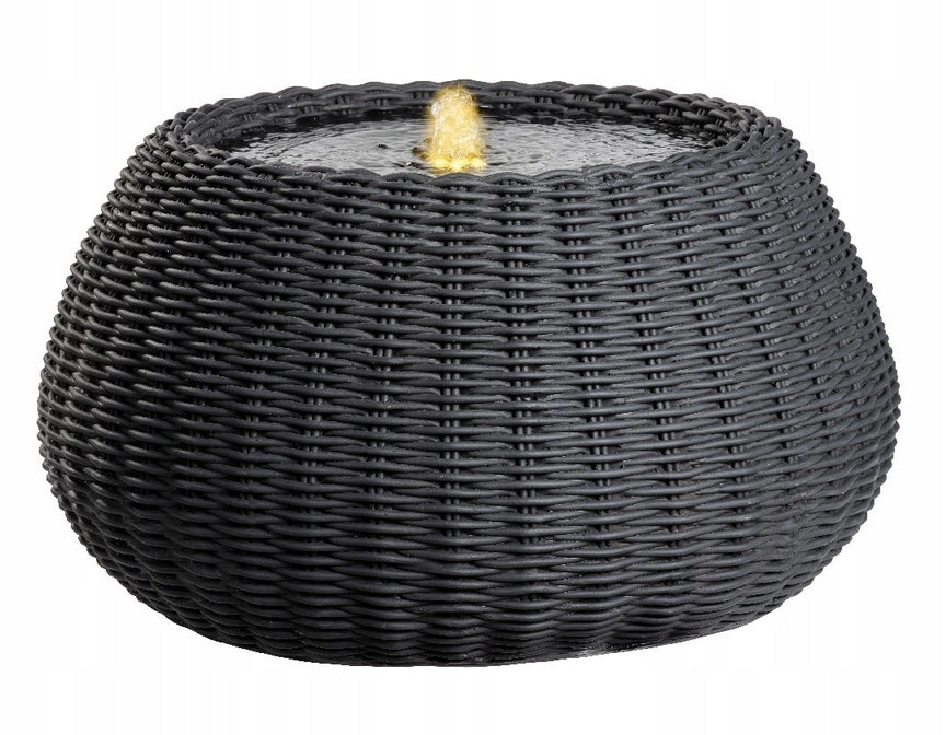 Fountain Round Glowing Led Grey Modern Waterfall