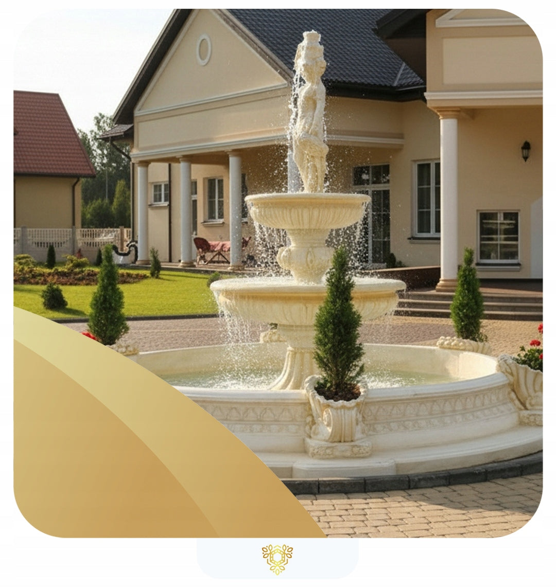 Fountain garden girl with pitchers conglomerate concrete garden figure Product weight with unit packaging 1100 kg