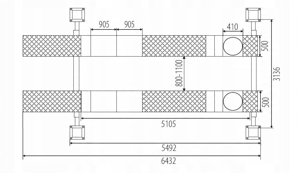Four-column LIFT 5T SPECIALIZED for geometry GRUBBER LEVER EAN (GTIN) 5904954680347