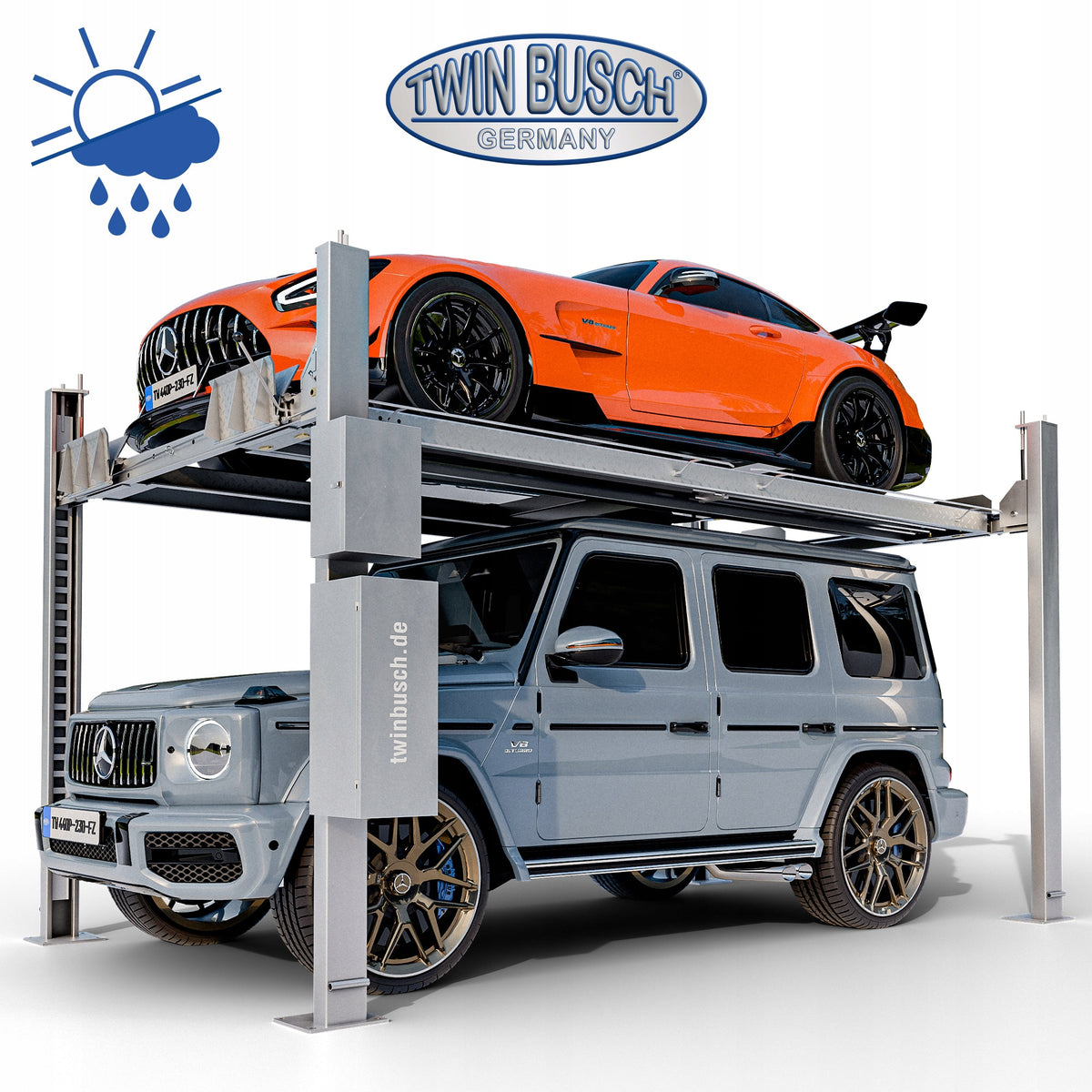 Four-column Parking Lift TW 440P-FZ Hot Dip Galvanized Manufacturer code TW440P-230-FZ