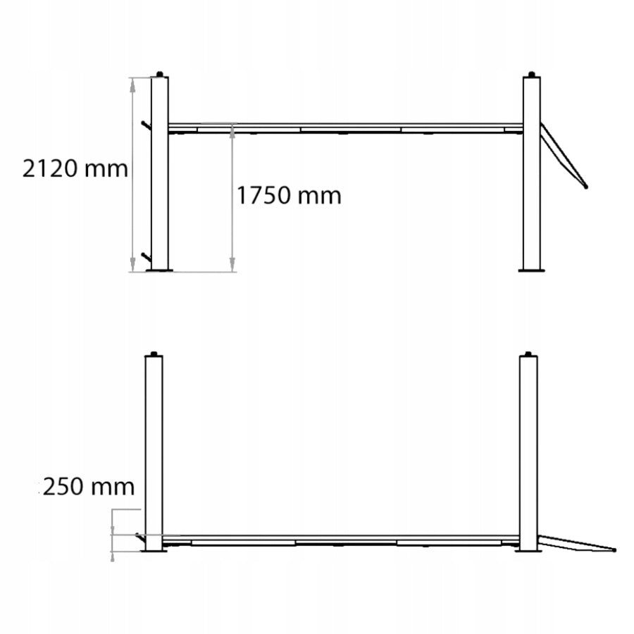 Four-column electrohydraulic lift 5T automatic for geometry Manufacturer code 45024