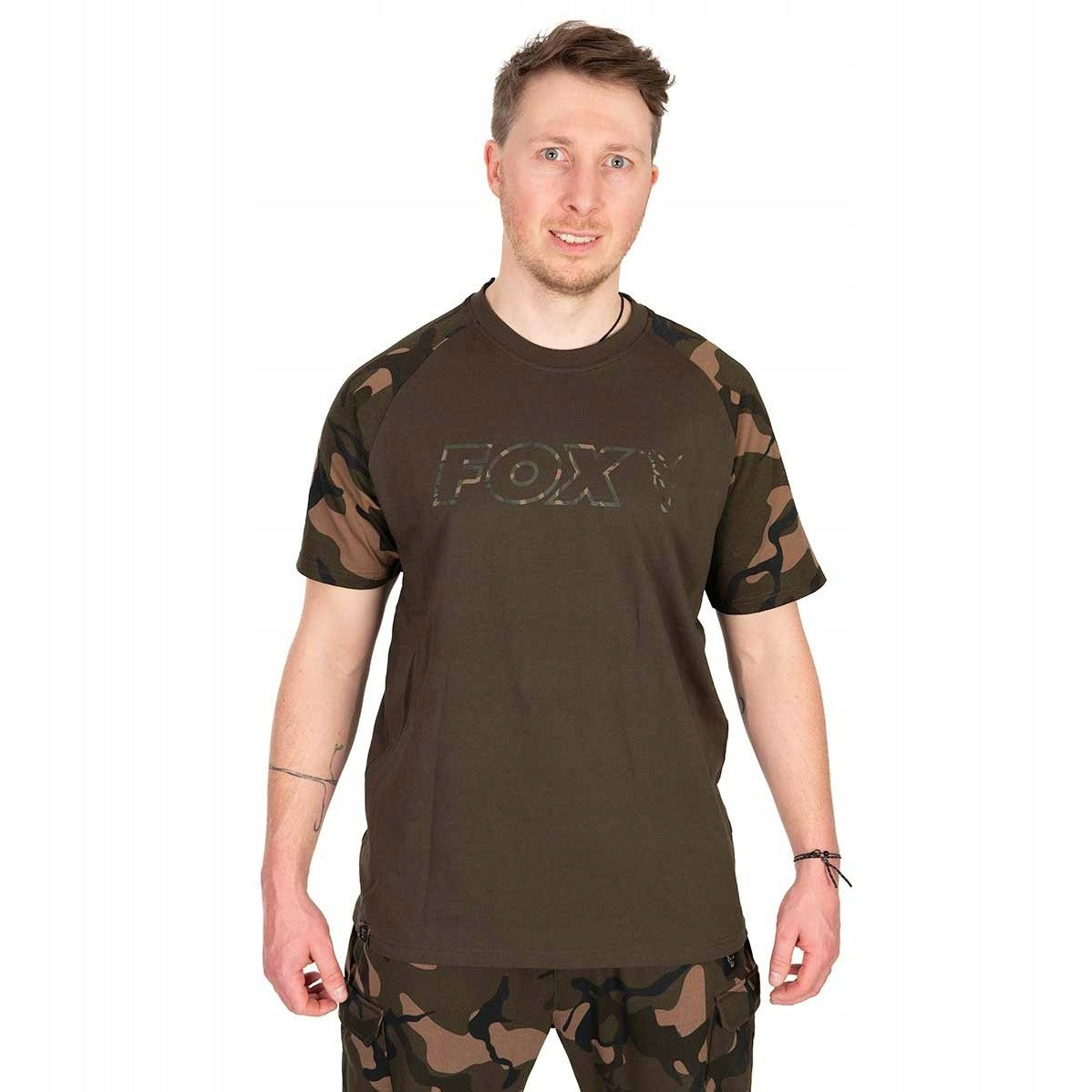Fox Khaki/Camo Outline T-Shirt Medium For Carper