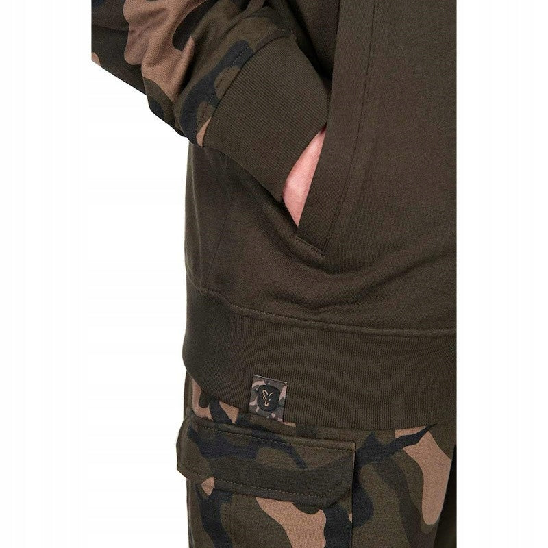 Fox LW Khaki/Camo Split Zip Hoody XXL Hooded Fishing Sweatshirt Model CFX301