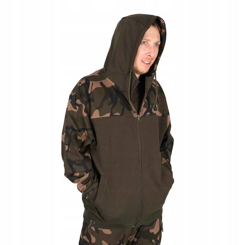 Fox LW Khaki/Camo Split Zip Hoody XXL Hooded Fishing Sweatshirt Packaging status original