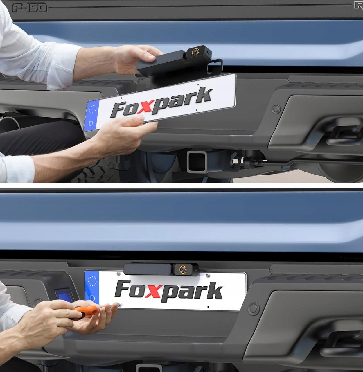 Foxpark Solar Reversing Camera Wireless HD 1080p Monitor 5 Inch IP69K Packaging status original