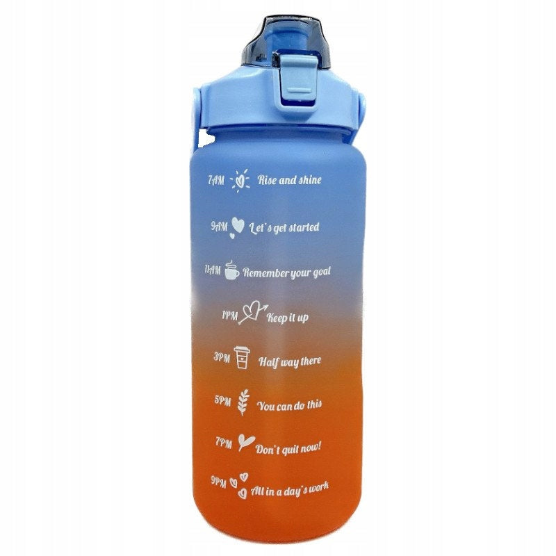 Foxter 2572 Láhev na vodu s denním pitným režimem 1500 ml modrooranžová
