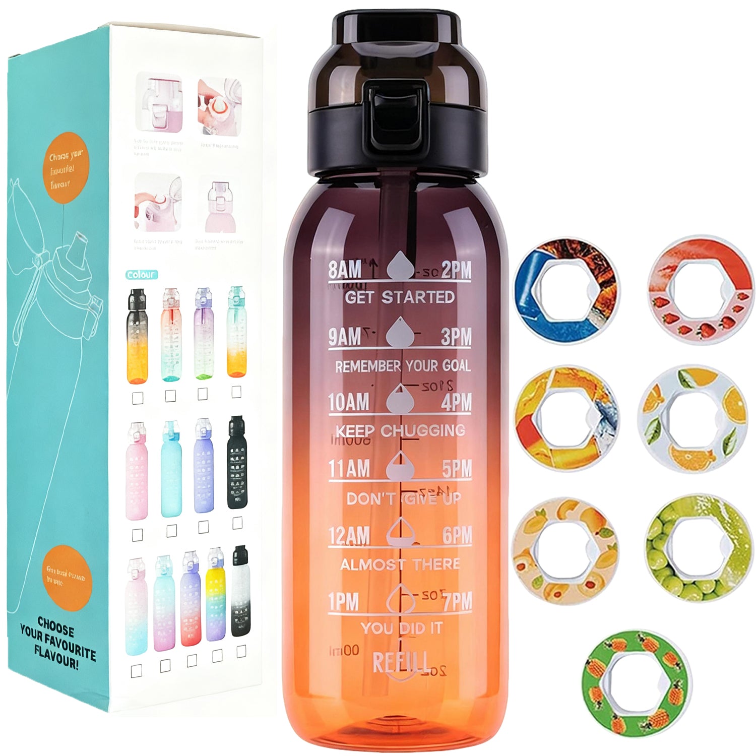 Fragrance Mug 1000 ml Fragrance Water Bottle - 7 Flavors Volume 1000 ml