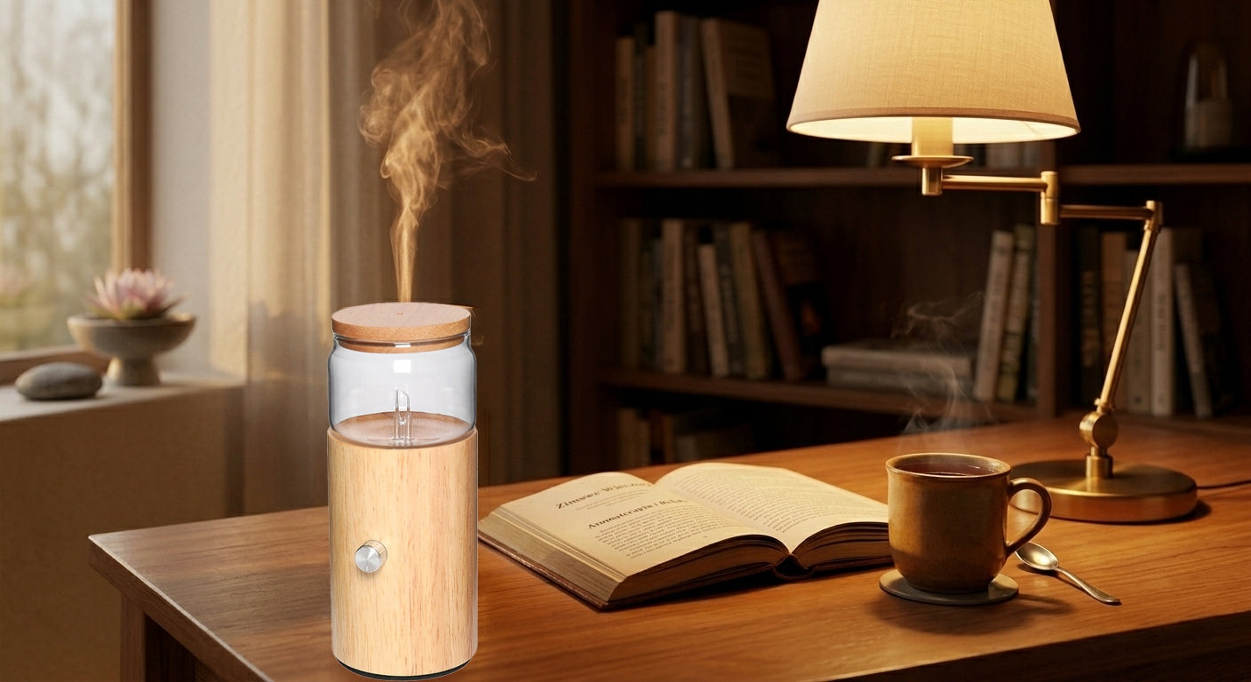 Fragrance diffuser for essential oils aromatherapy glass wood Prezen Brand no brand