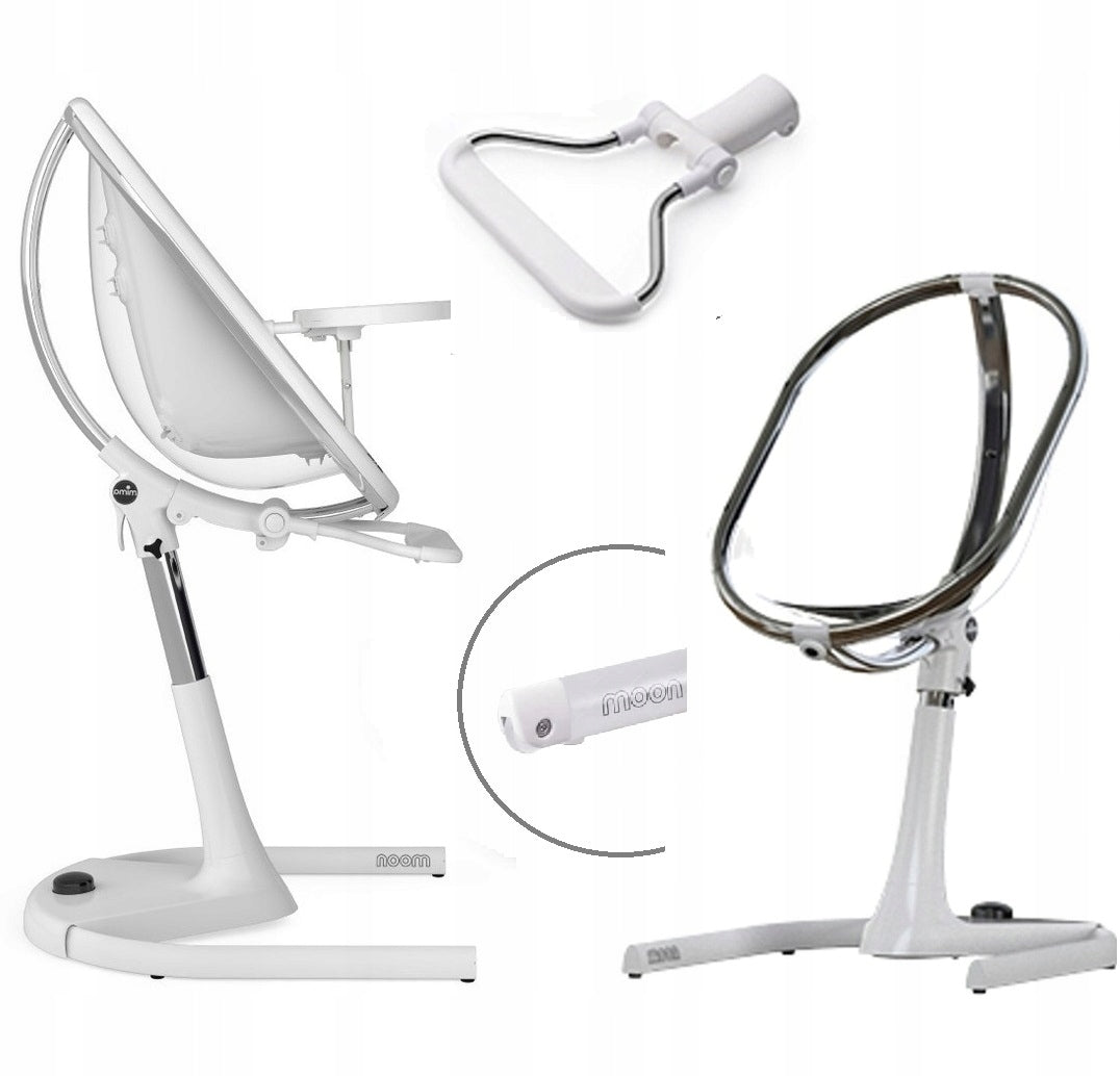 Frame Feeding chairs Mima Moon on wheels +footrest up to 45 kg White