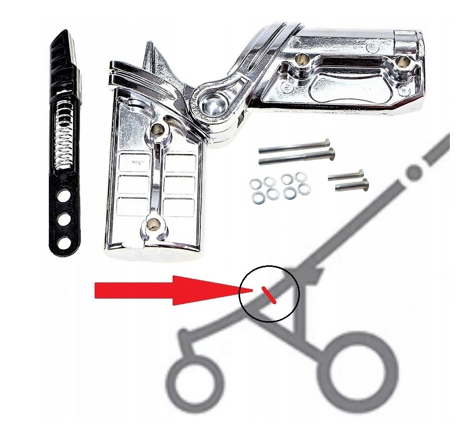 Frame Hinge for Baby Stroller Frame SILVER Manufacturer code Zawias składania stelaża KR