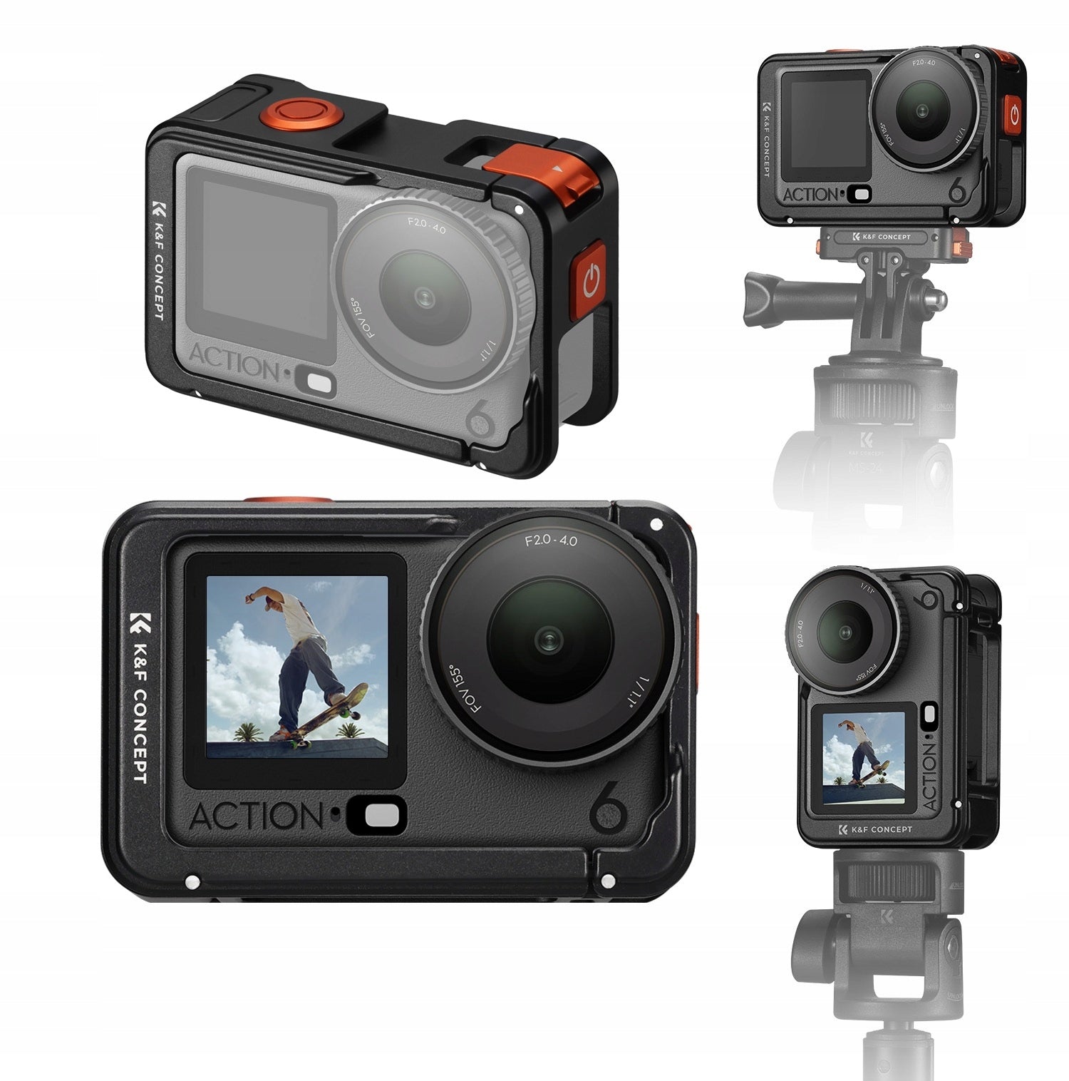 Frame Mount Camera Cage for DJI Osmo Action 6 / Metal