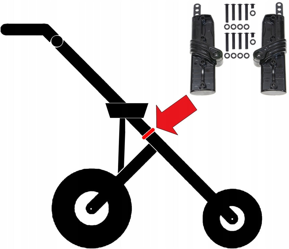 Frame hinge for children's stroller ADAMEX
