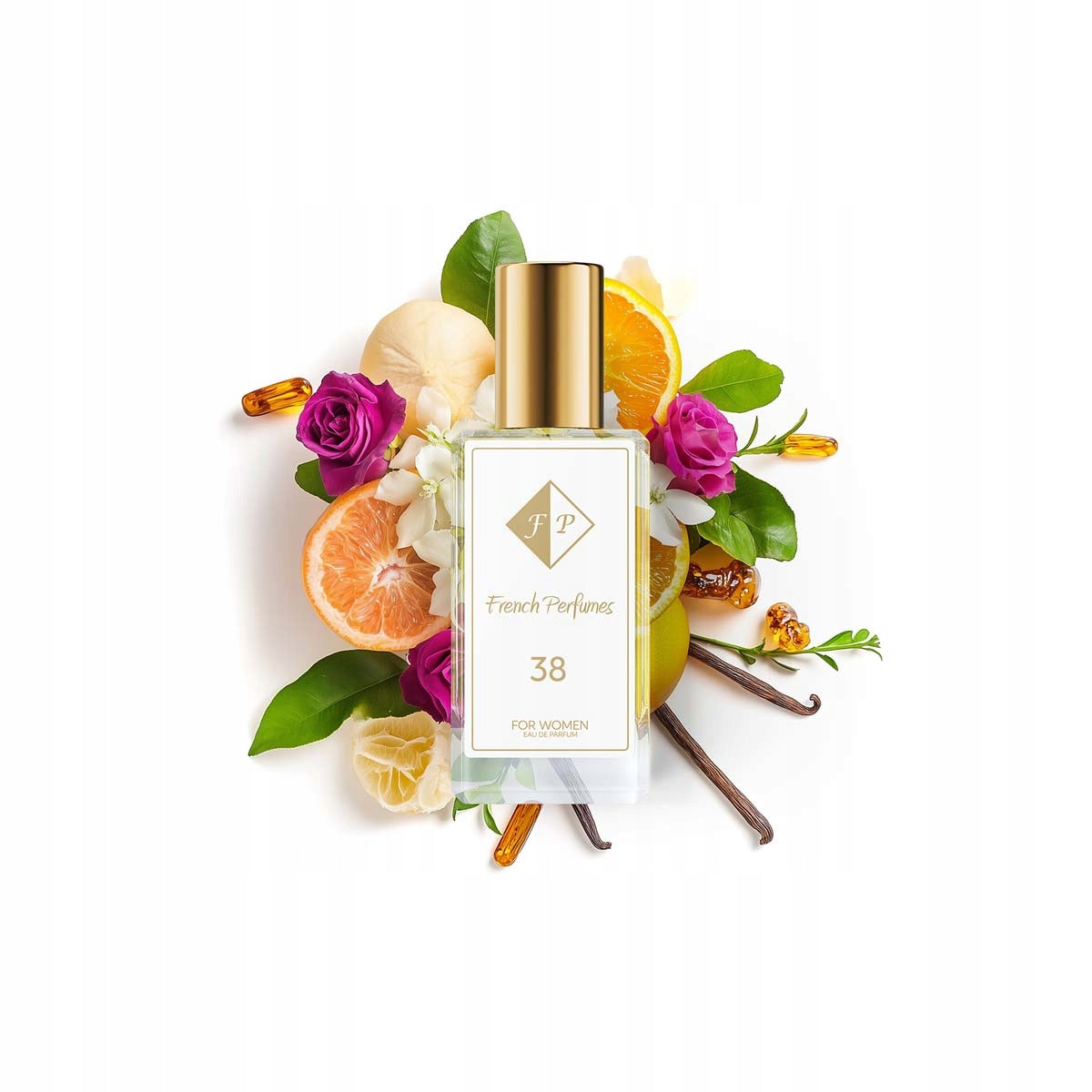 Francuskie Perfumy Women's No. 38 - 33ml Floral Perfumed Water