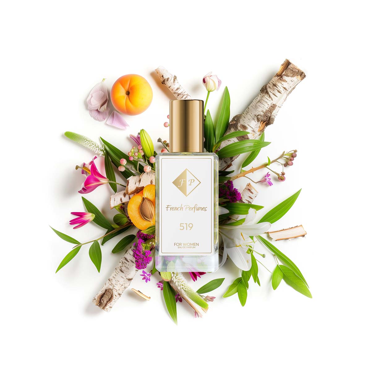 Francuskie Perfumy Women's No. 519 - 33ml Floral Perfumed Water