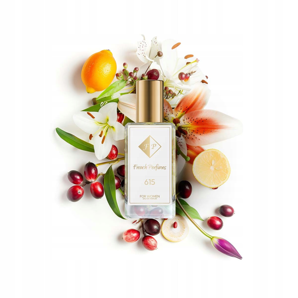 Francuskie Perfumy Women's No. 615 - 33ml | Lemon Jasmine | Lasting Fragrance