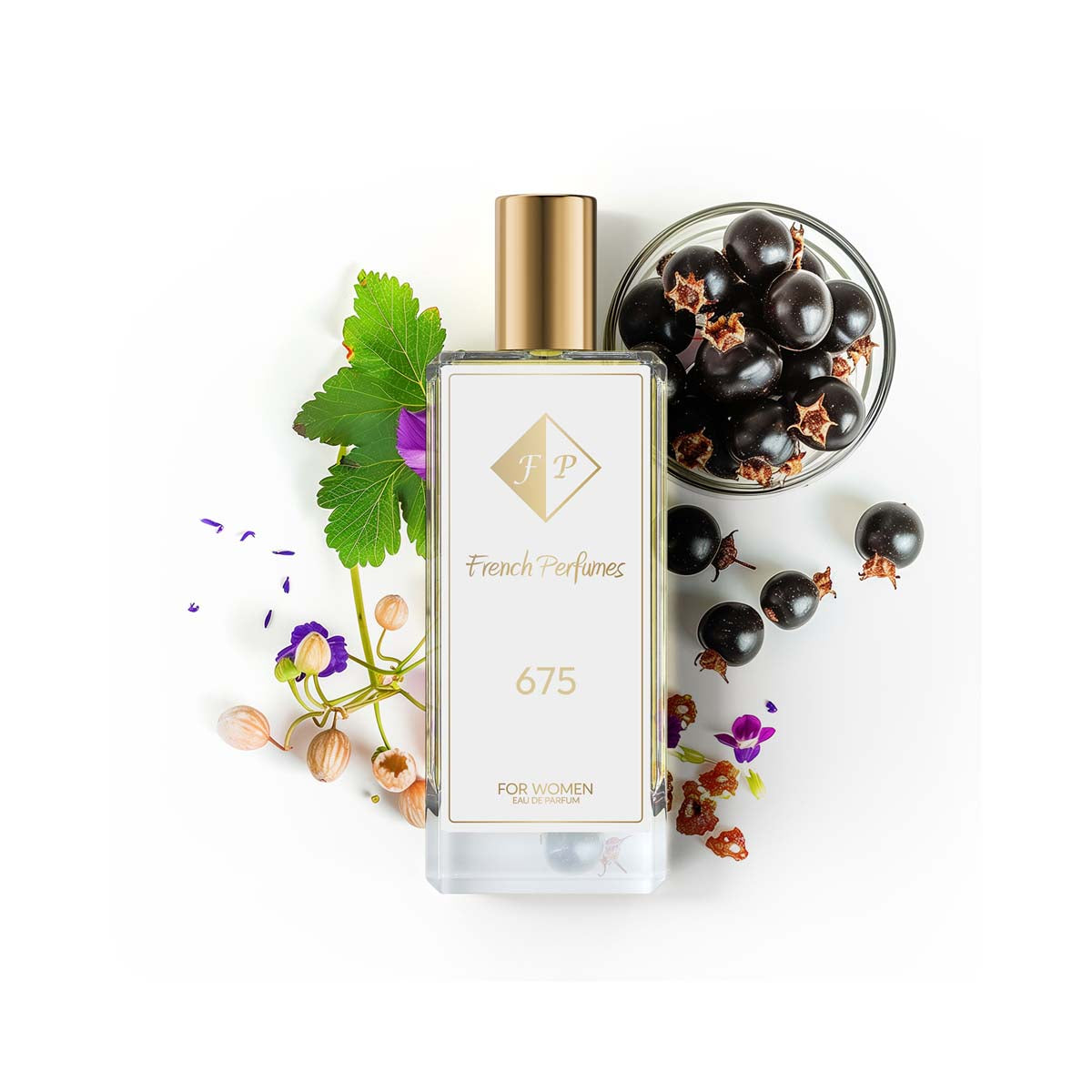 Francuskie Perfumy Women's No. 675 - 104ml | Peony Violet | Permanent Fragrance