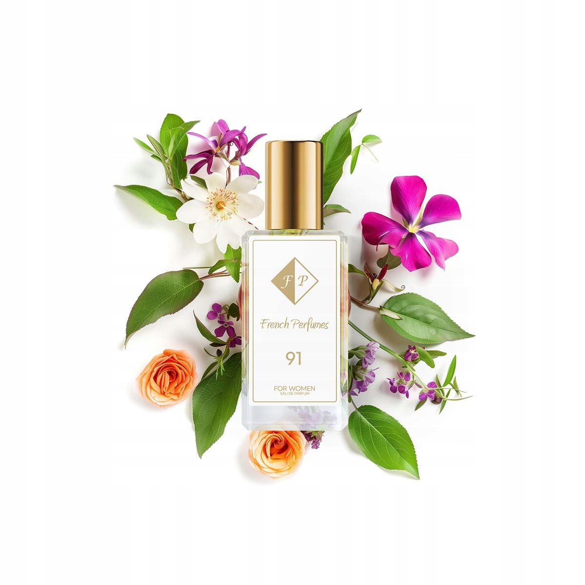 Francuskie Perfumy Women's No. 91 - 33ml Floral Perfumed Water