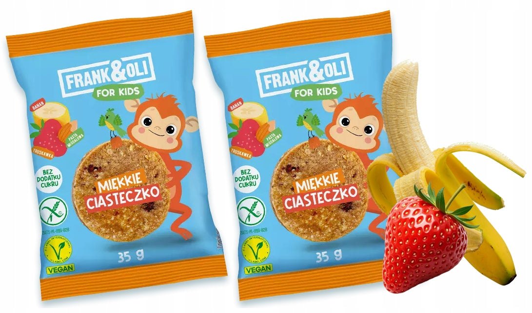 Frank&Oli For Kids Soft Cookie BANANA STRAWBERRY 35g x2