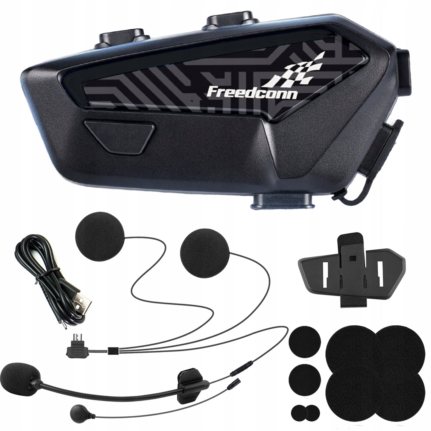FreedConn Motorcycle intercom F1 Plus V2 EU BT 5.4+EDR polish messages
