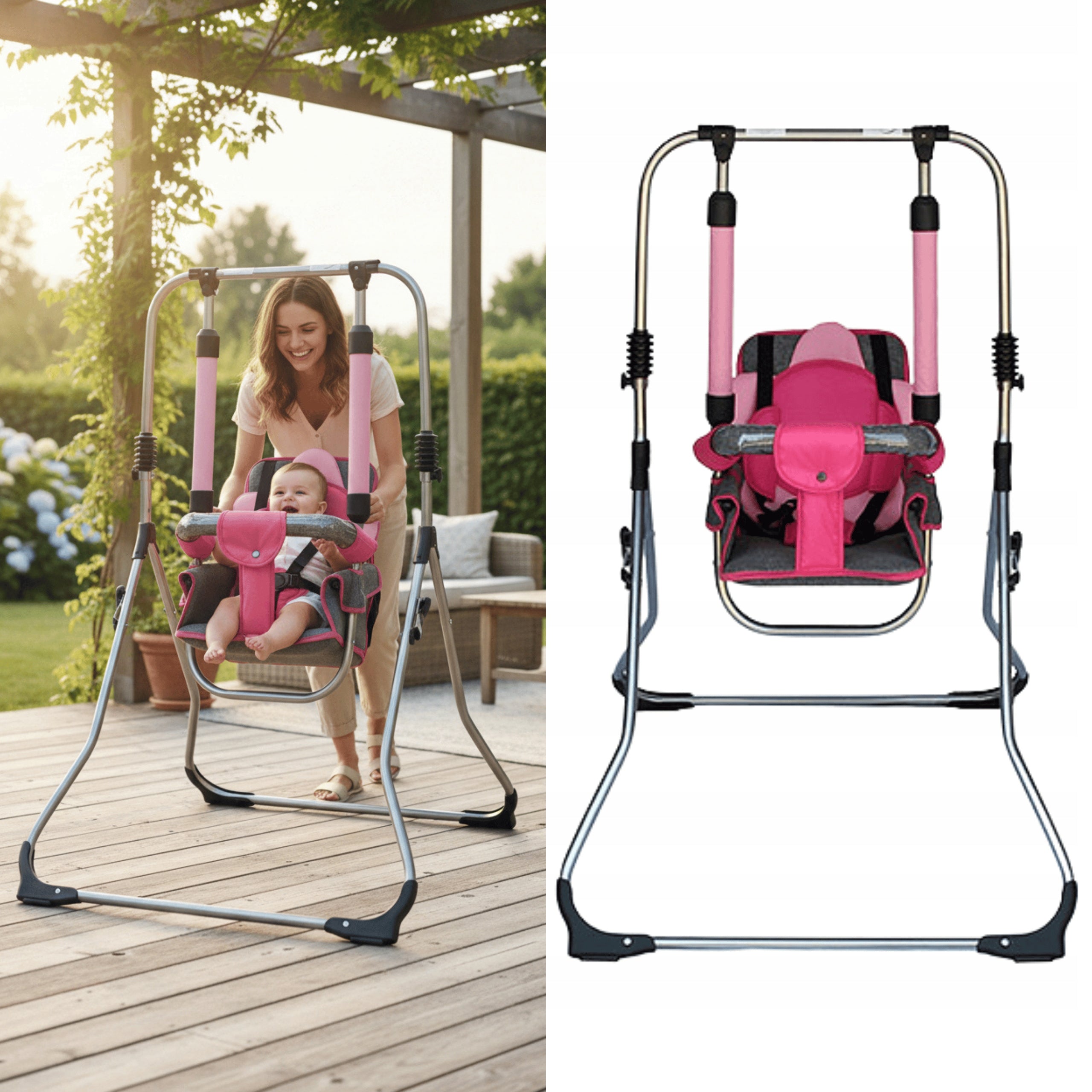 Freestanding 3in1 Folding Swing for Baby+Chair+Swing