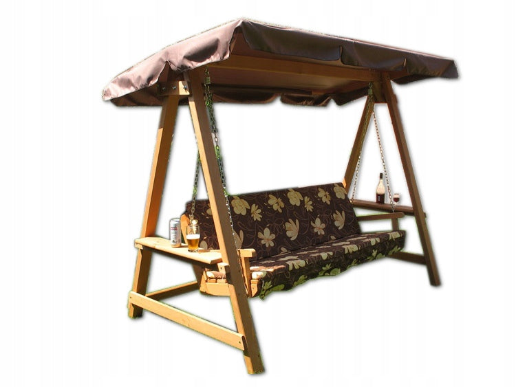 Freestanding 4-Person Garden Swing with Adjustable Canopy