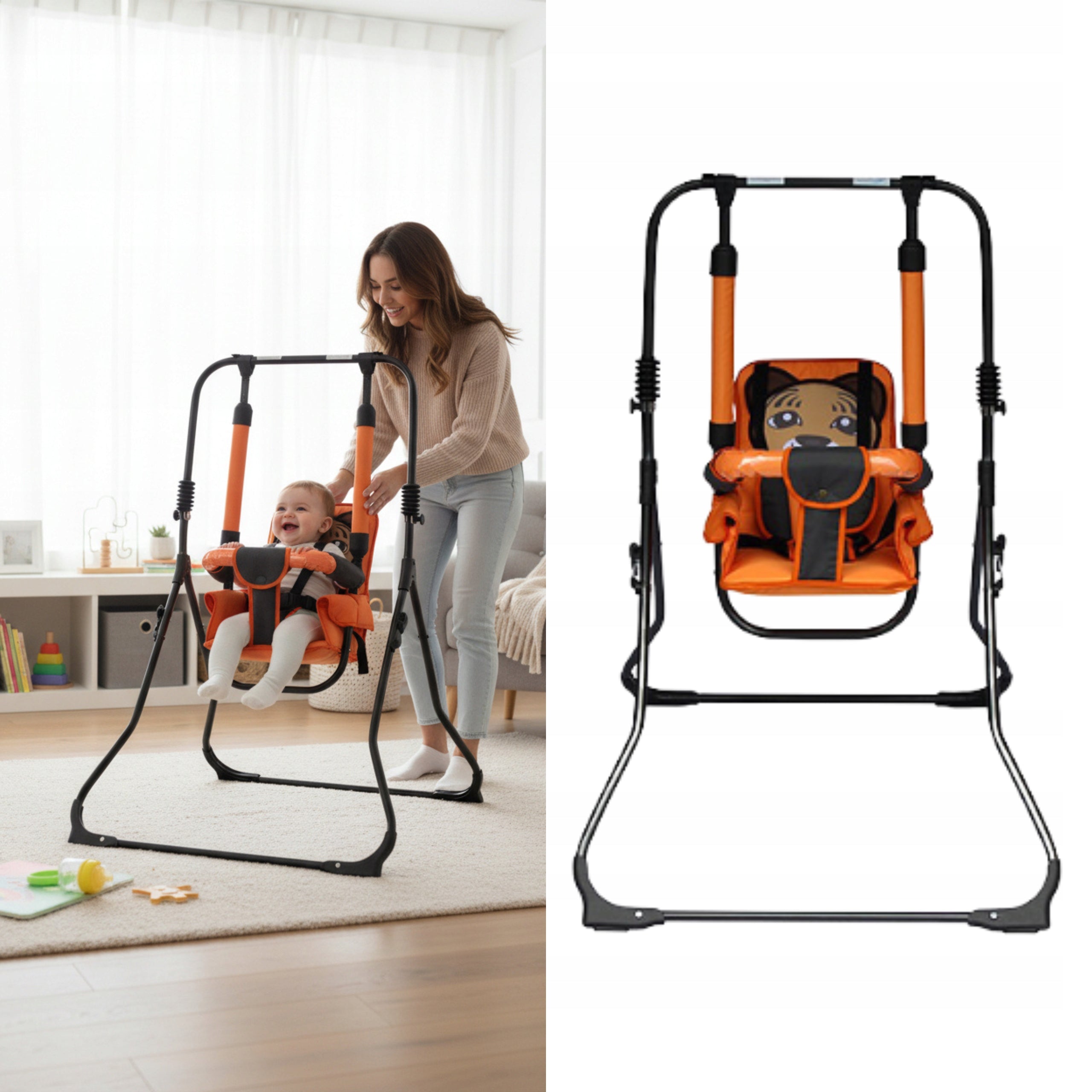 Freestanding Folding Swing Stable for Children's Garden Home 3in1