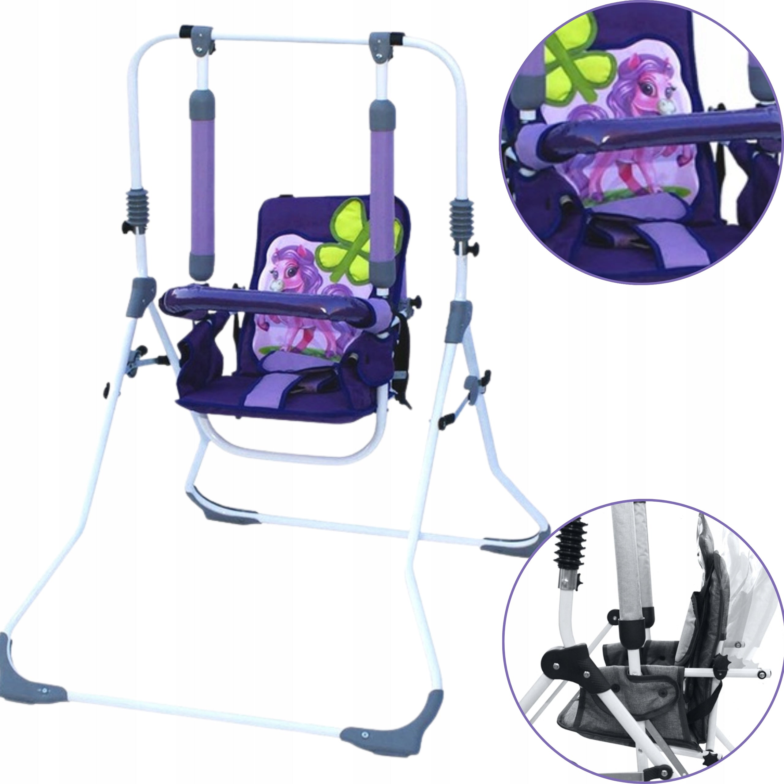 Freestanding Folding Swing for Home Garden Stable Metal Rocker 3in1 Brand Skyline