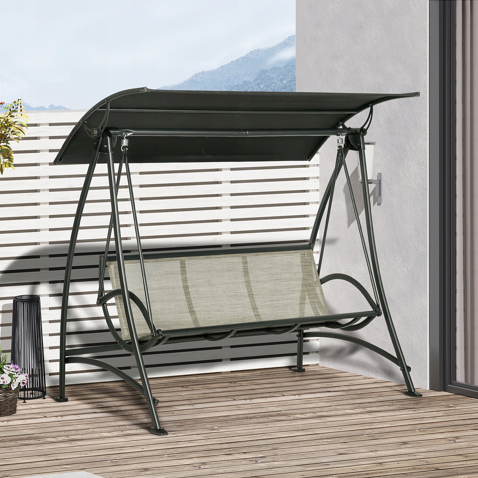 Freestanding Garden Swing Outsunny 150 x 45cm 84A-303V00BK Manufacturer Outsunny