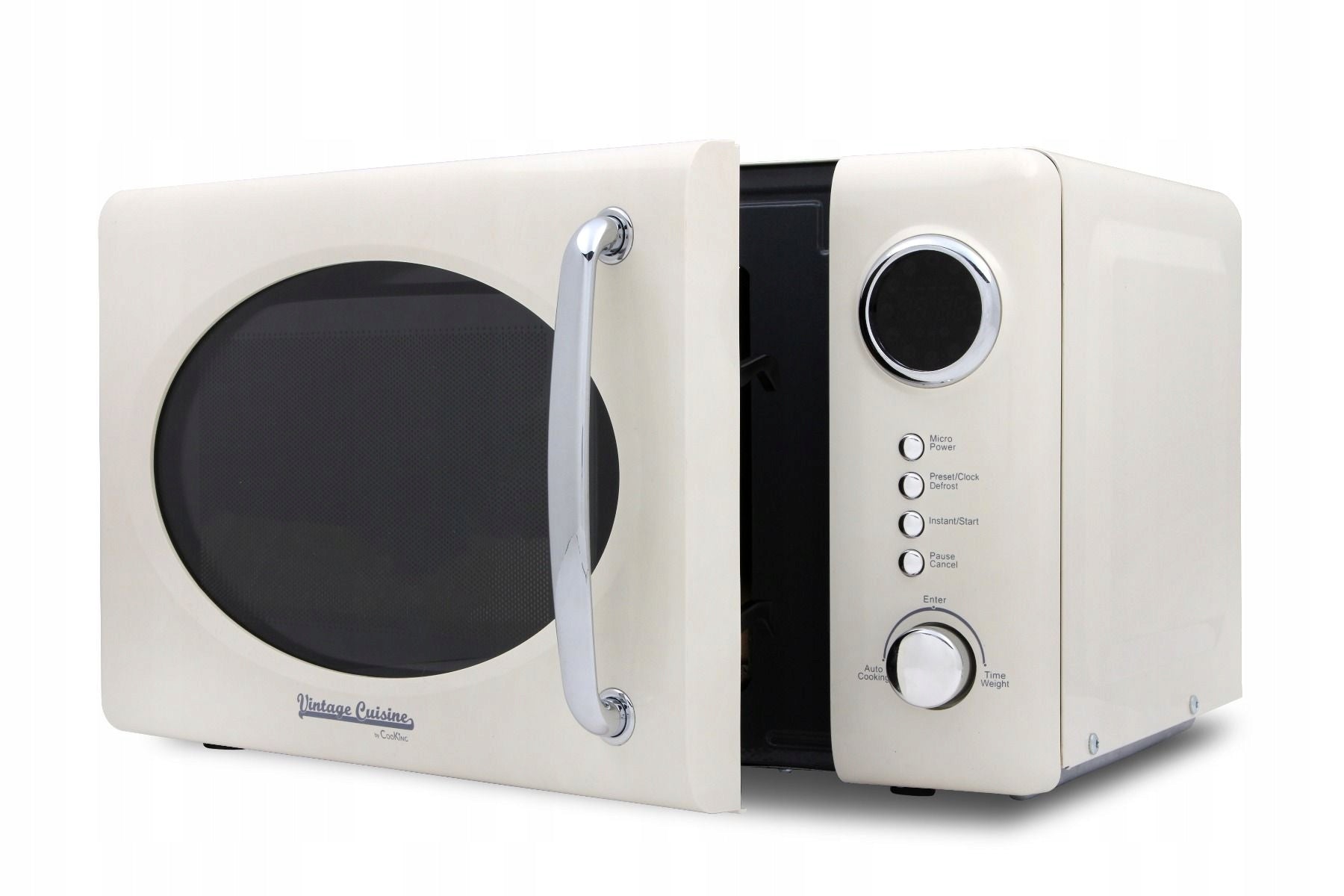 Freestanding Microwave Oven RETRO 700W CREAM Vintage Cuisine Packaging status original