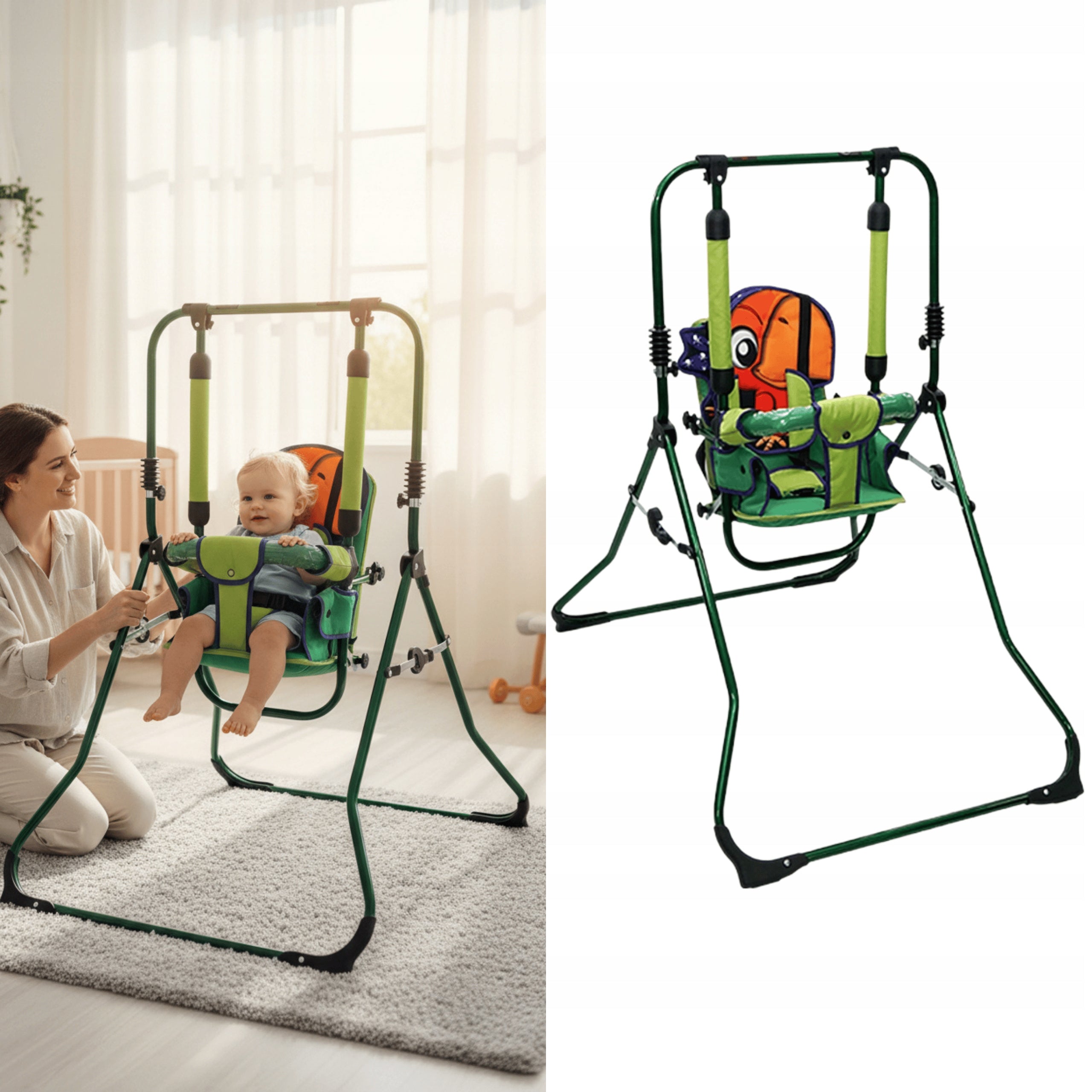 Freestanding Swing for Kids for Home Garden Stable Metal 3 in 1