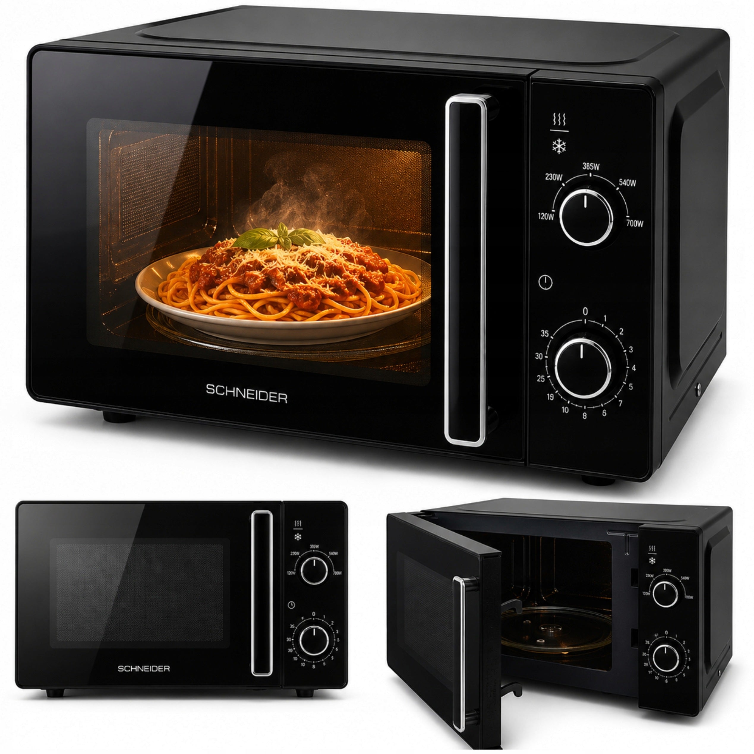 Freestanding microwave oven SCHNEIDER SCMW20SMB 700W 20L