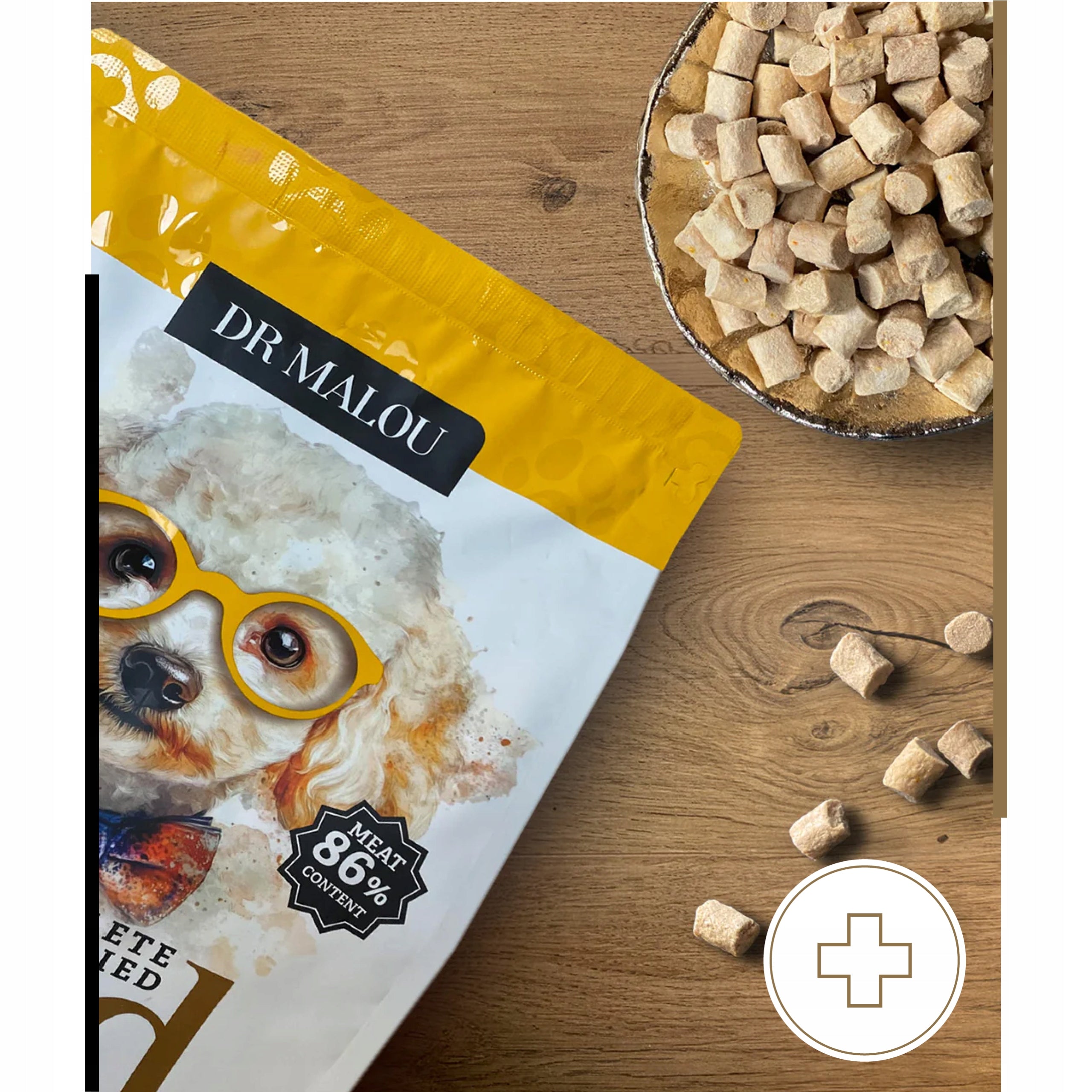 Freeze-dried dry dog food Dr Malou chicken with pumpkin 1 kg adult dog EAN (GTIN) 5907346090250