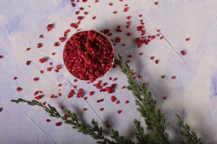 Freeze-dried raspberries grit 50g FREEZE-DRIED RASPBERRY PREMIUM quality Packaging status original