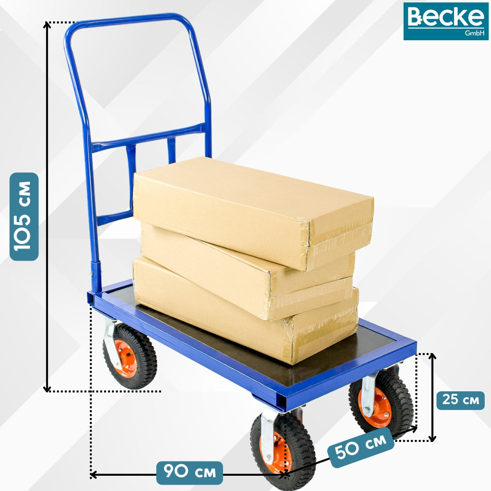 Freight storage platform trolley 90x50 300 kg massive payback capacity Packaging status original