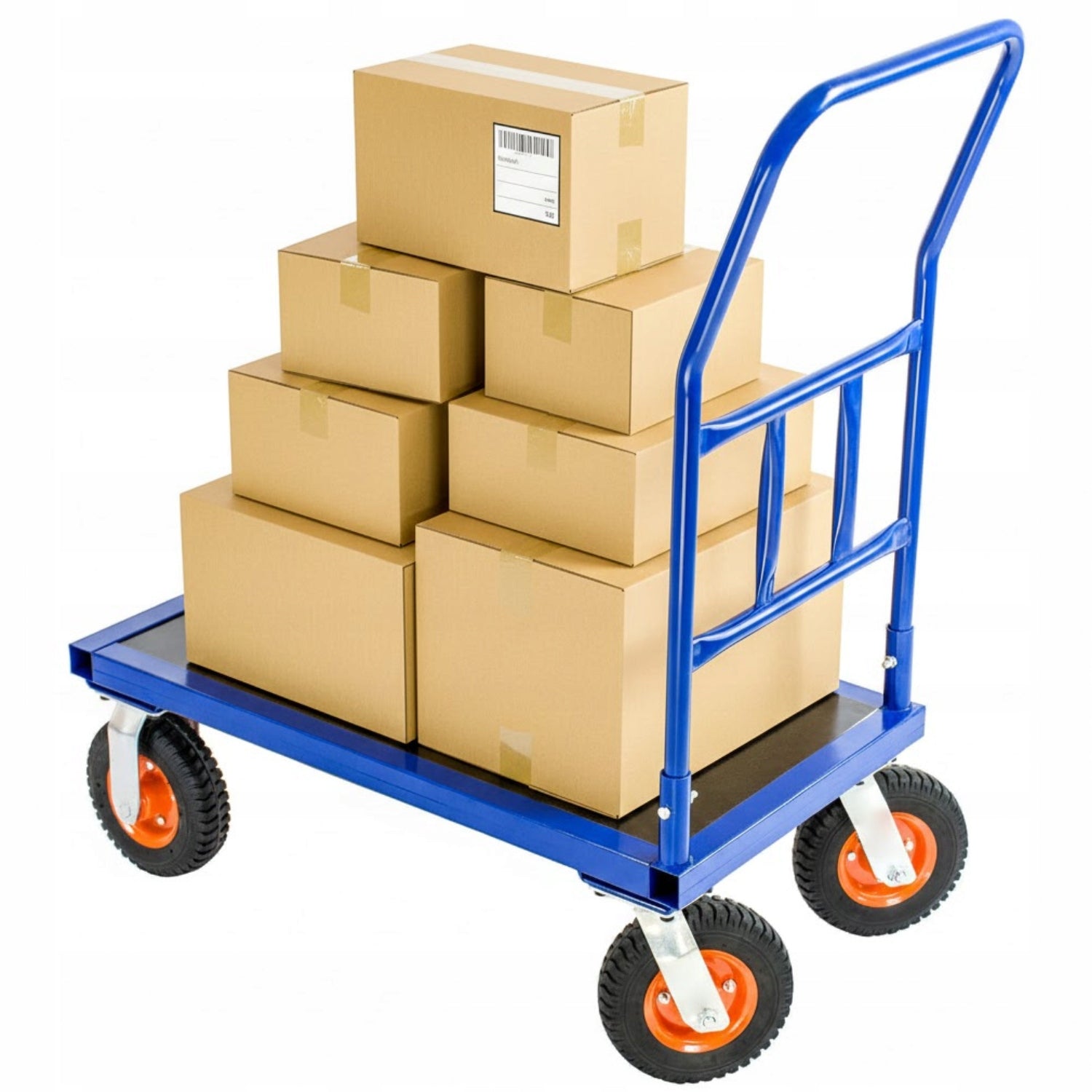 Freight storage platform trolley 90x50 300 kg massive payback capacity