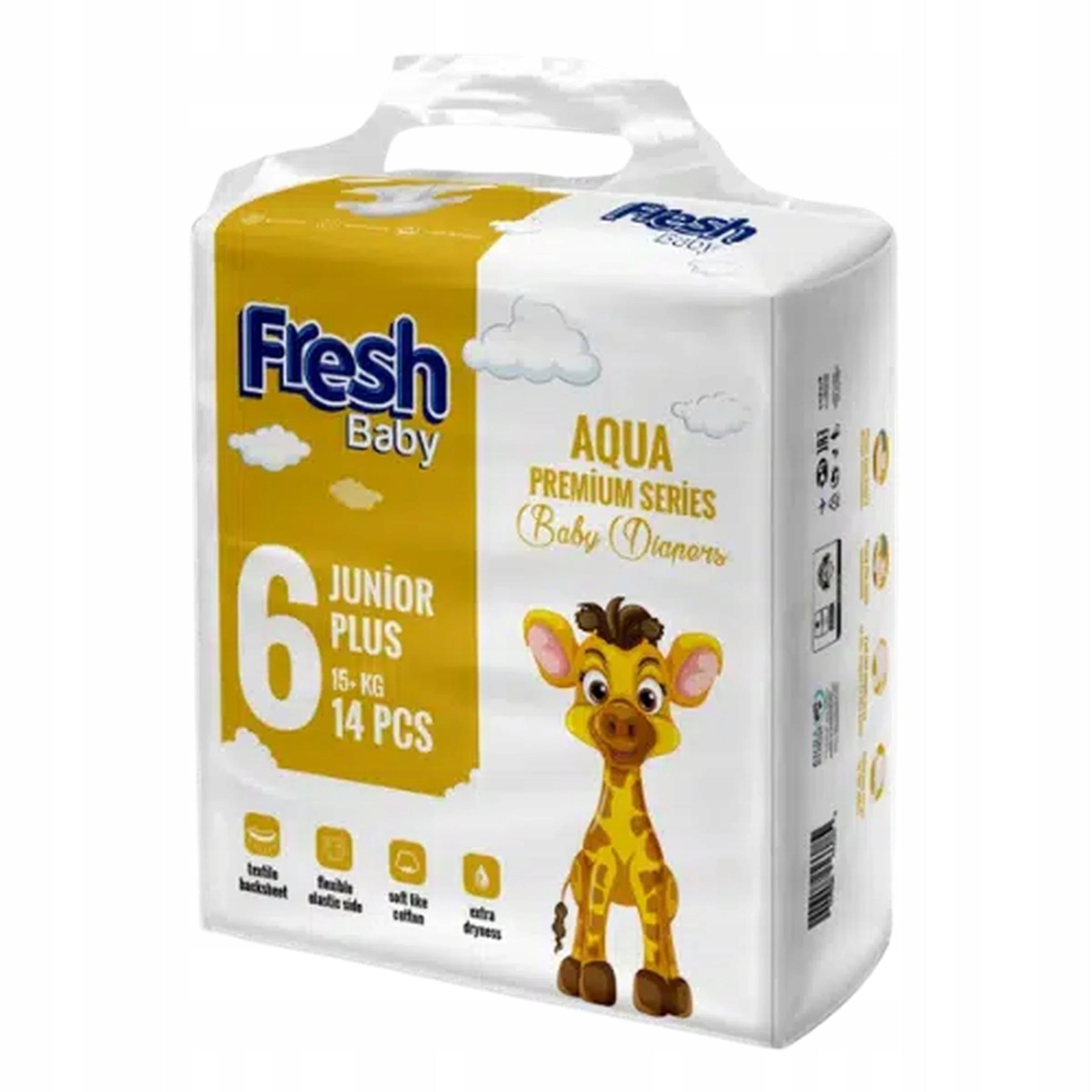 Fresh Baby Aqua Premium 6 Junior Plus Diapers 14 Pieces