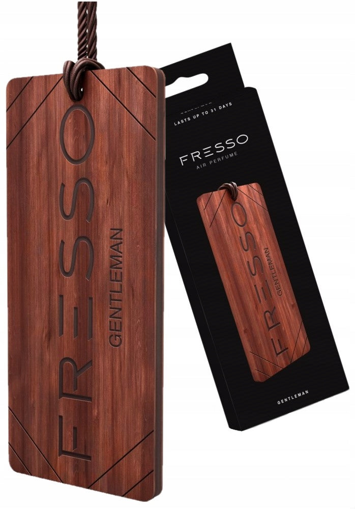 Freshener Fresso Gentleman Scent Wooden Pendant for Car Manufacturer's catalog number FRE00001
