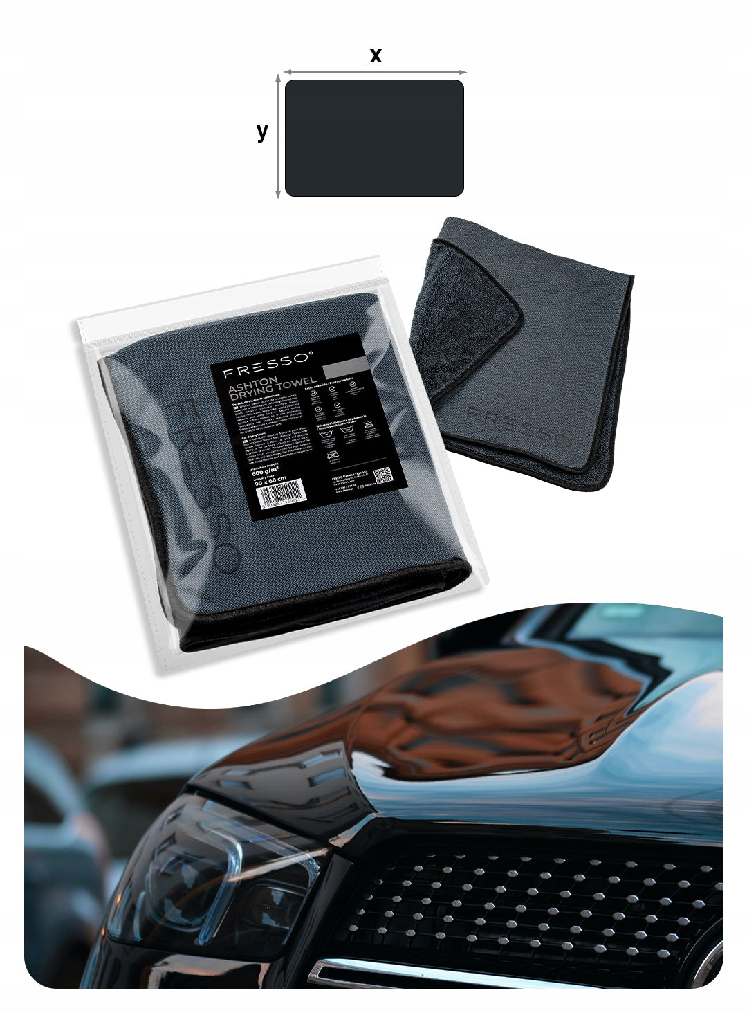 Fresso Ashton Drying Towel 90x60cm towel for drying the car Manufacturer Fresso