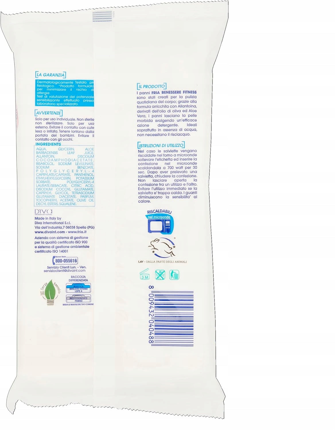 Fria Body wet wipes 1 x 24 pcs. Brand Fria