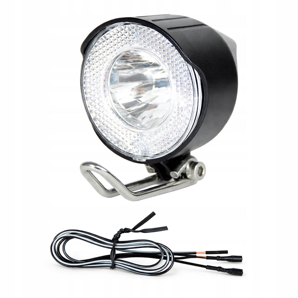 Front BICYCLE LAMP FOR DYNAMO, mounted on fork Power supply dynamo in the hub