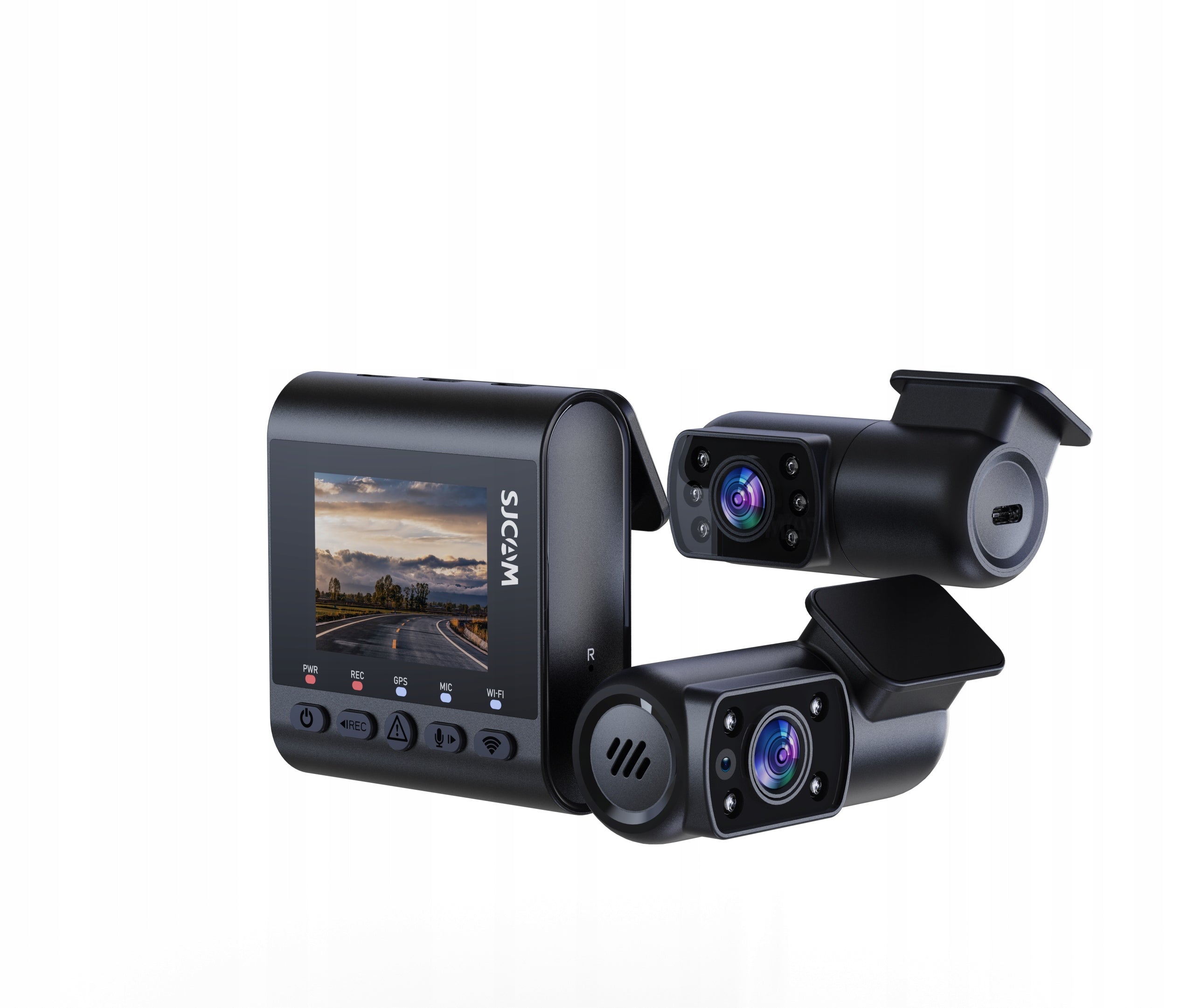 Front+Back+Interior - CAR VIDEO RECORDER SJCAM M60 Dashcam 4K Wi-Fi Brand SJCam