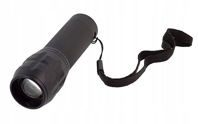 Front Bike Light / CREE LED Flashlight 3 Functions + ZOOM + Handle Color black